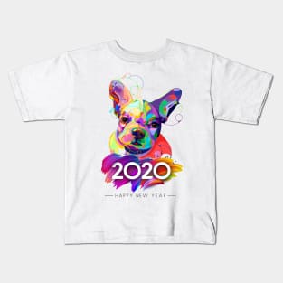 Happy New Year Boston Terrier Kids T-Shirt